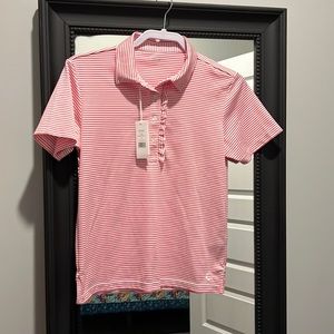 Red Pinstripe Women’s Polo
